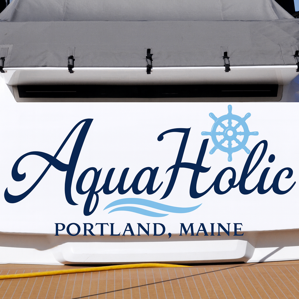 Custom Boat Stern Decal Sticker Sign | Boat Stern Name & Hailing City (Port) Sign