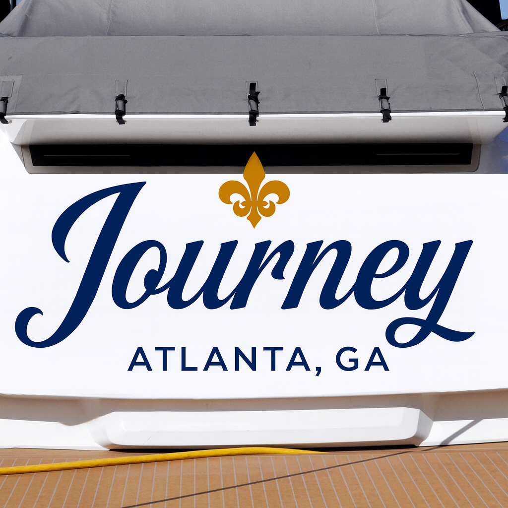 Custom Boat Stern Decal Sticker Sign | Boat Stern Name & Hailing City (Port) Sign