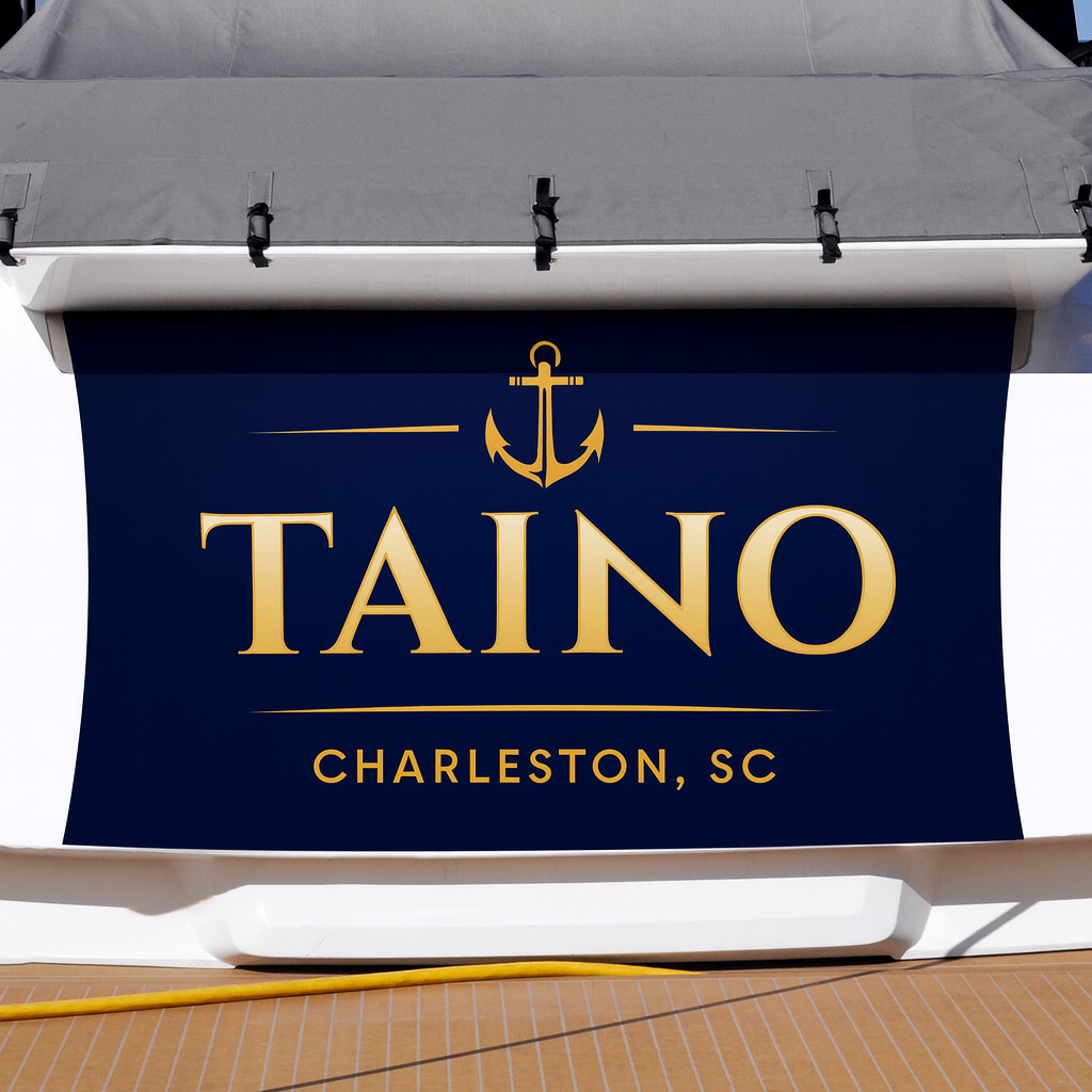 Custom Boat Stern Decal Sticker Sign | Boat Stern Name & Hailing City (Port) Sign