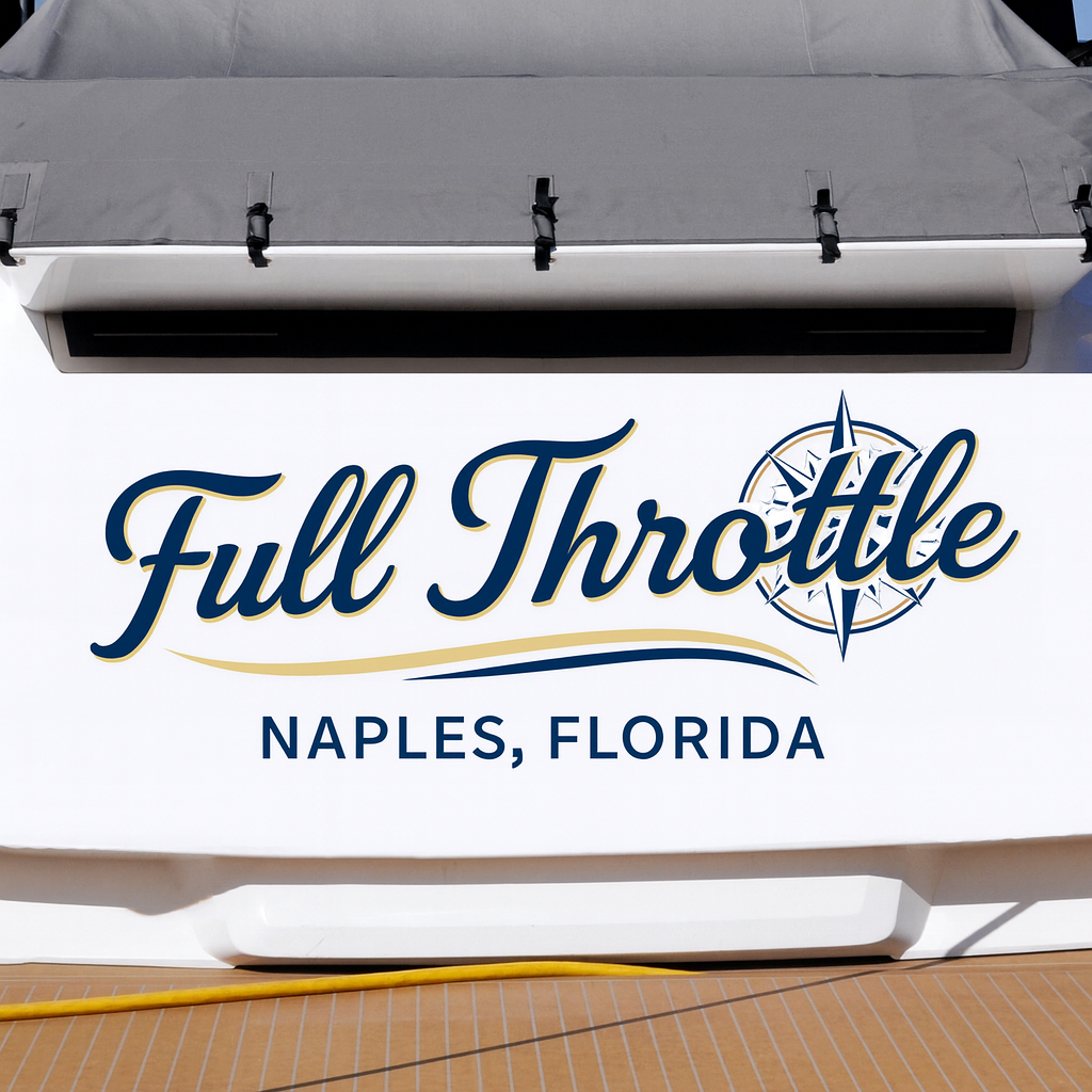 Custom Boat Stern Decal Sticker Sign | Boat Stern Name & Hailing City (Port) Sign