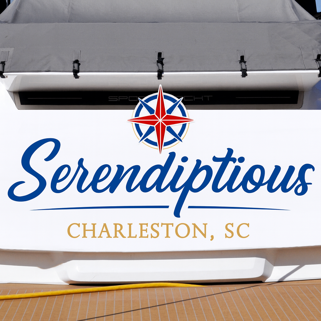 Custom Boat Stern Decal Sticker Sign | Boat Stern Name & Hailing City (Port) Sign