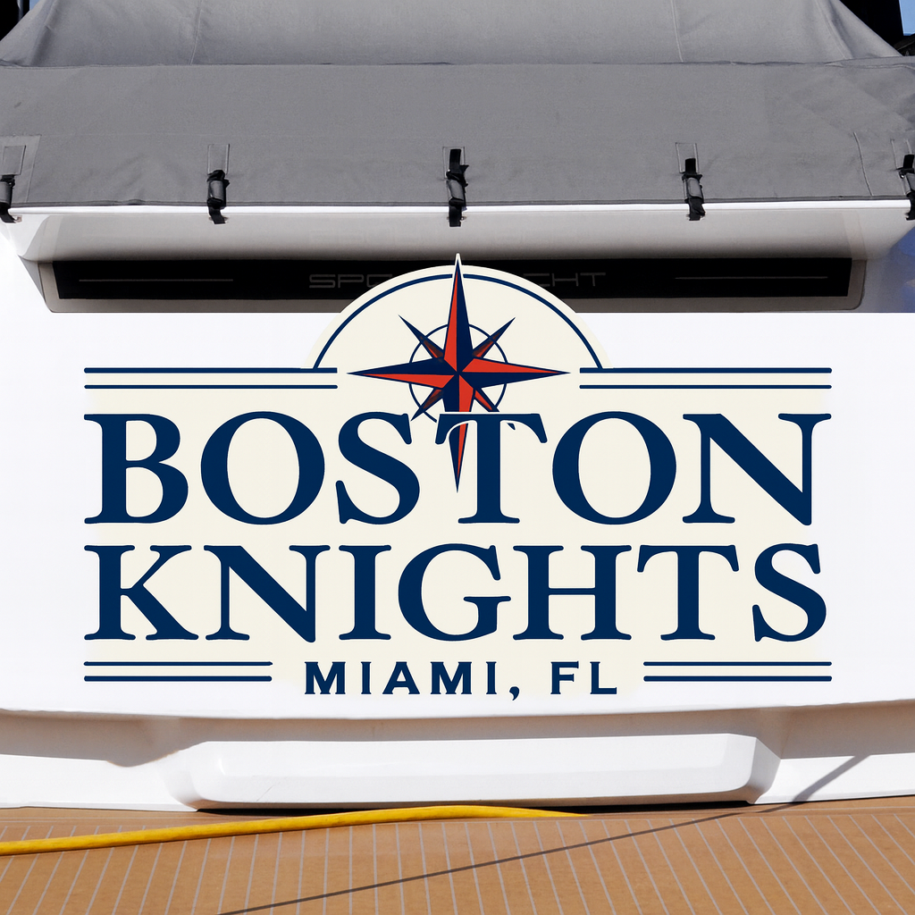 Custom Boat Stern Decal Sticker Sign | Boat Stern Name & Hailing City (Port) Sign