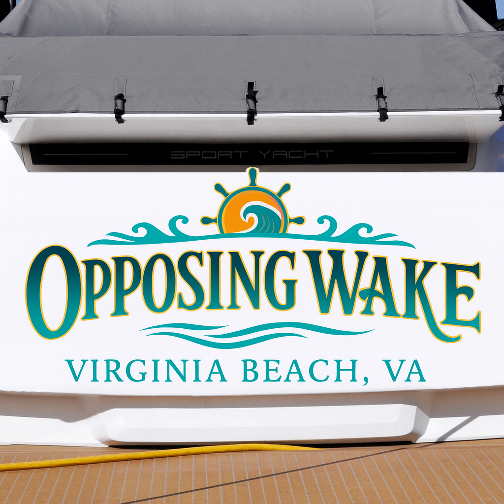 Custom Boat Stern Decal Sticker Sign | Boat Stern Name & Hailing City (Port) Sign