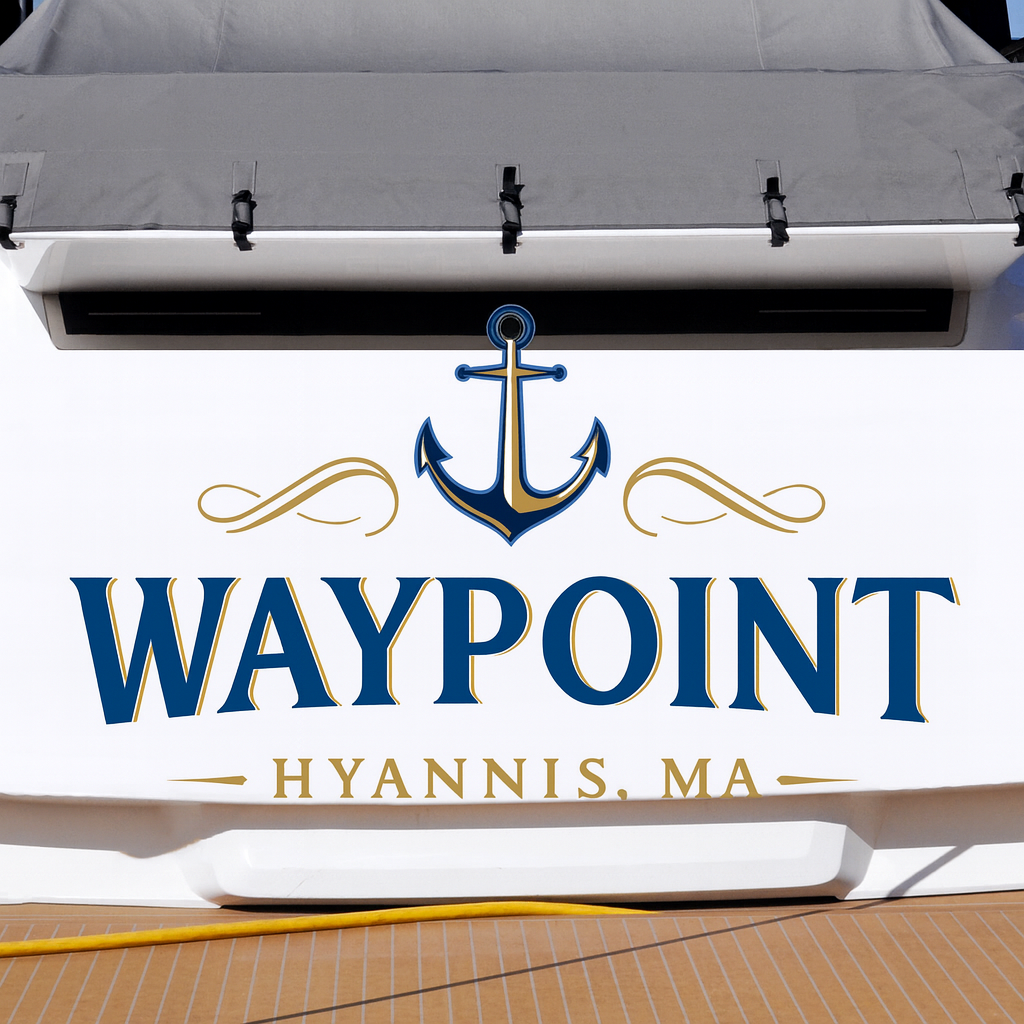 Custom Boat Stern Decal Sticker Sign | Boat Stern Name & Hailing City (Port) Sign