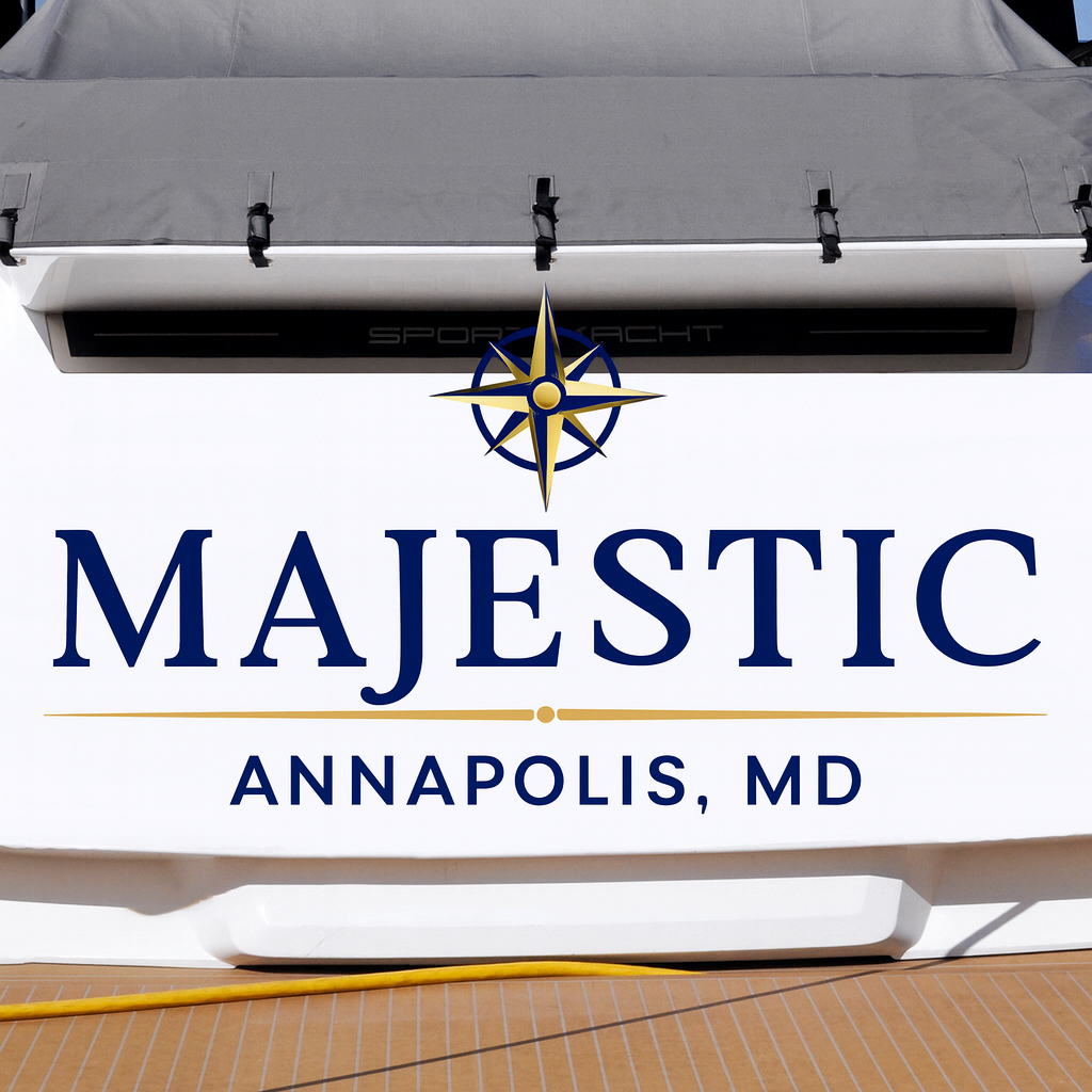 Custom Boat Stern Decal Sticker Sign | Boat Stern Name & Hailing City (Port) Sign