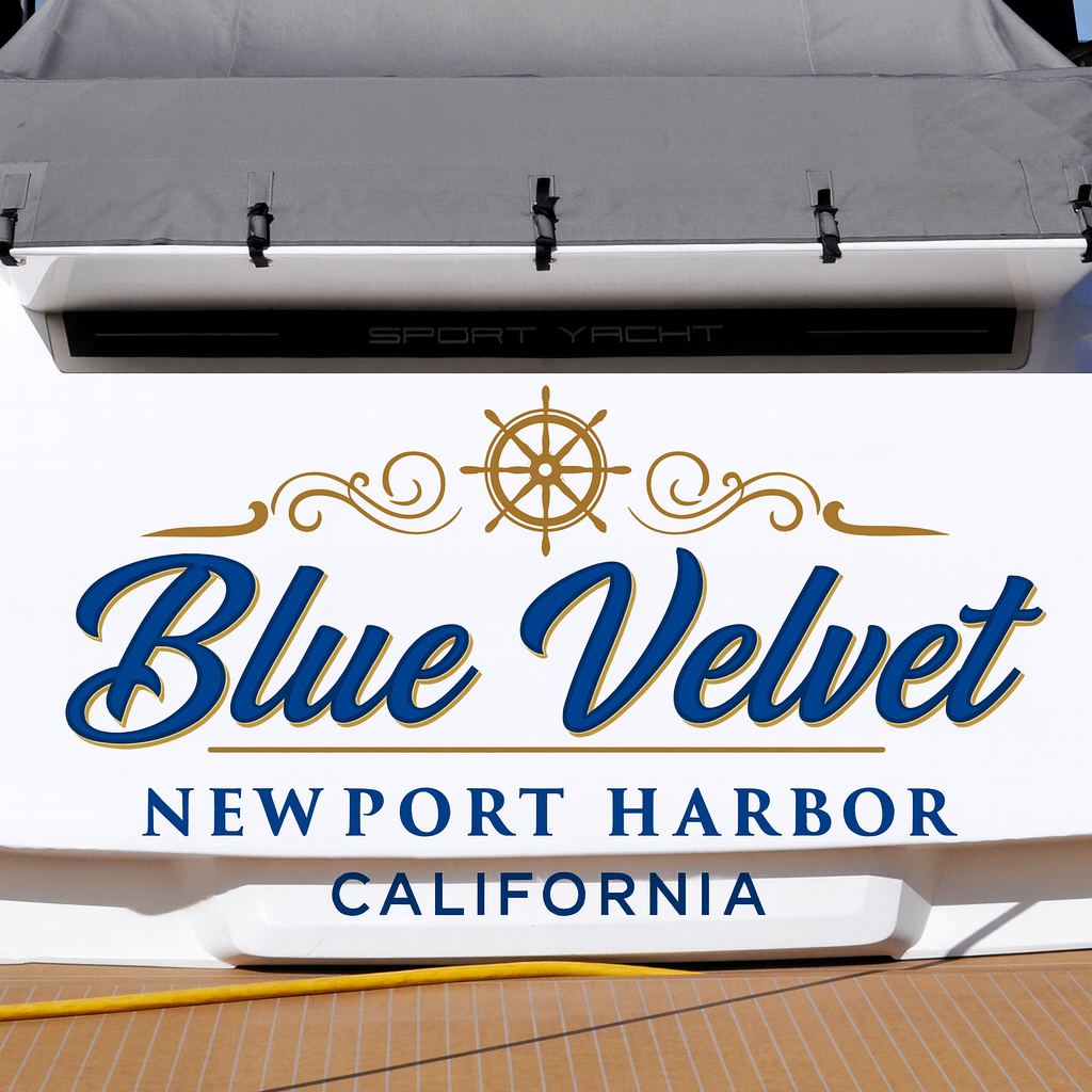 Custom Boat Stern Decal Sticker Sign | Boat Stern Name & Hailing City (Port) Sign