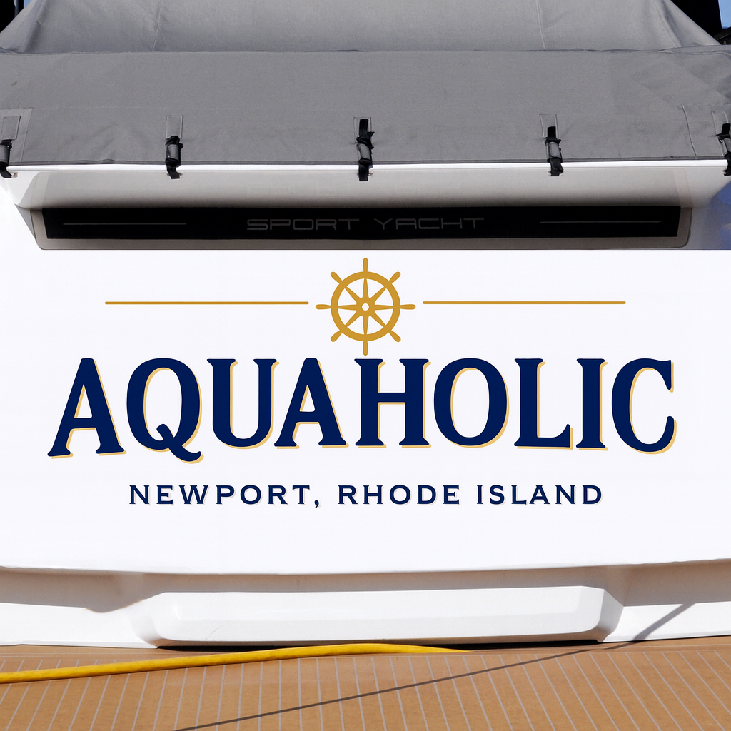 Custom Boat Stern Decal Sticker Sign | Boat Stern Name & Hailing City (Port) Sign