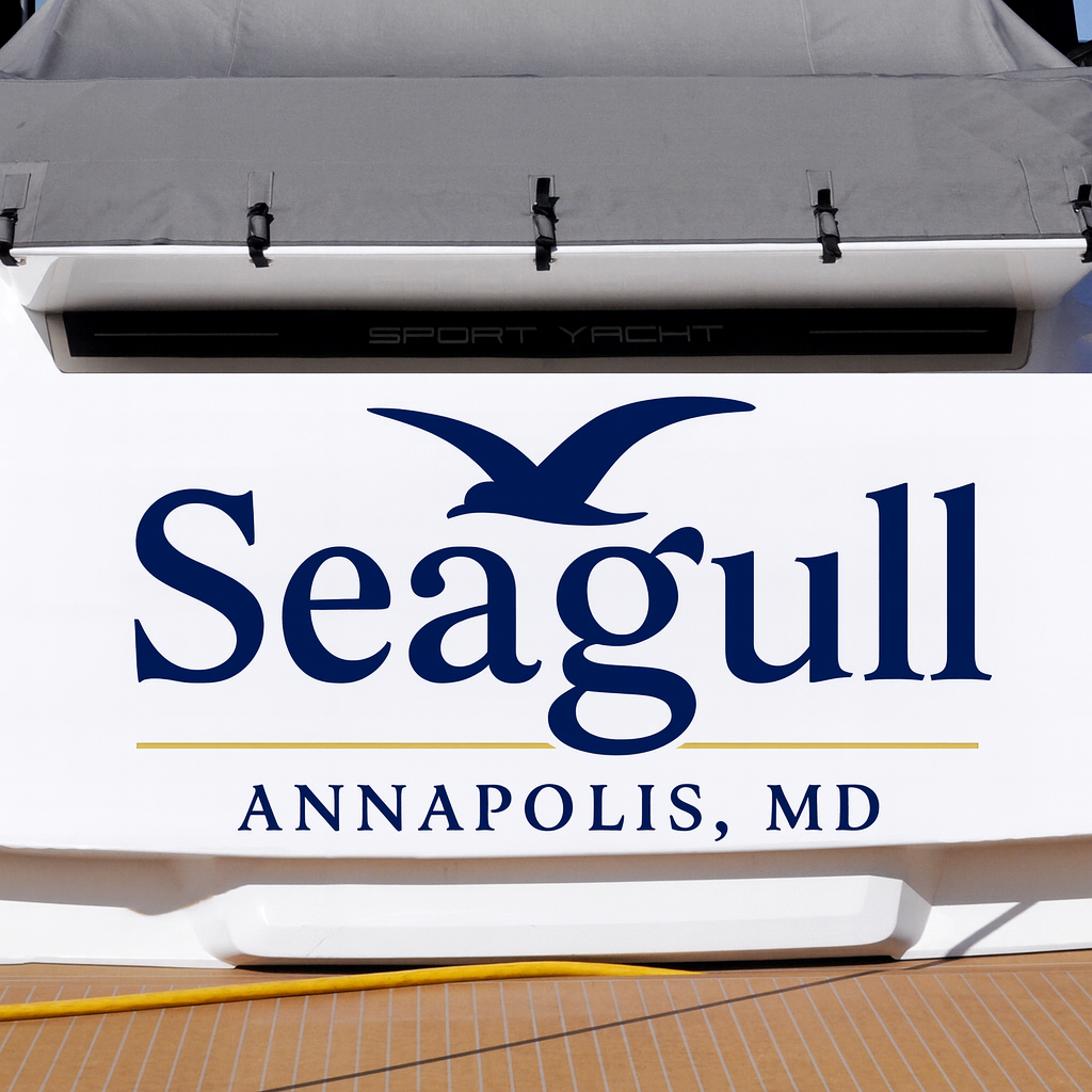Custom Boat Stern Decal Sticker Sign | Boat Stern Name & Hailing City (Port) Sign