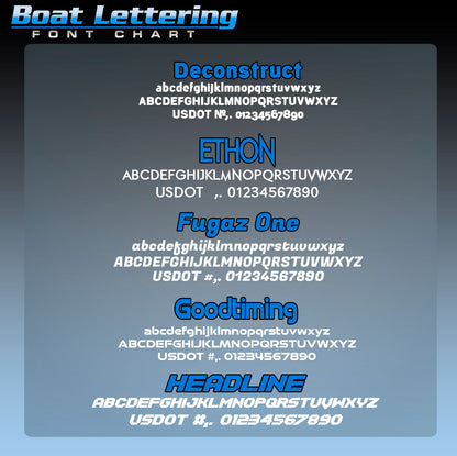 Custom Jet Ski, Wave-runner, Sea- doo Registration Number Decal Sticker Lettering Sign (Set of 2)