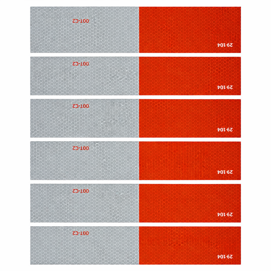 DOT Red & White Reflective Strips For Safety & Compliance