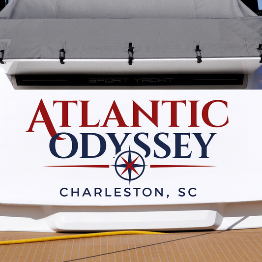 Custom Boat Stern Decal Sticker Sign | Boat Stern Name & Hailing City (Port) Sign
