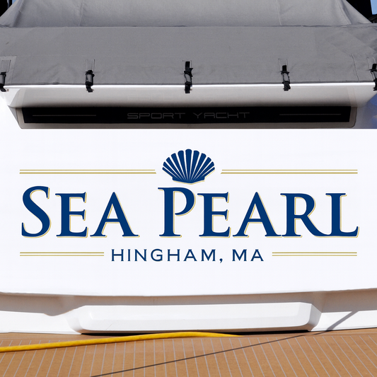 Custom Boat Stern Decal Sticker Sign | Boat Stern Name & Hailing City (Port) Sign