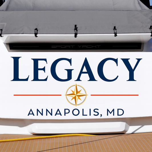 Custom Boat Stern Decal Sticker Sign | Boat Stern Name & Hailing City (Port) Sign