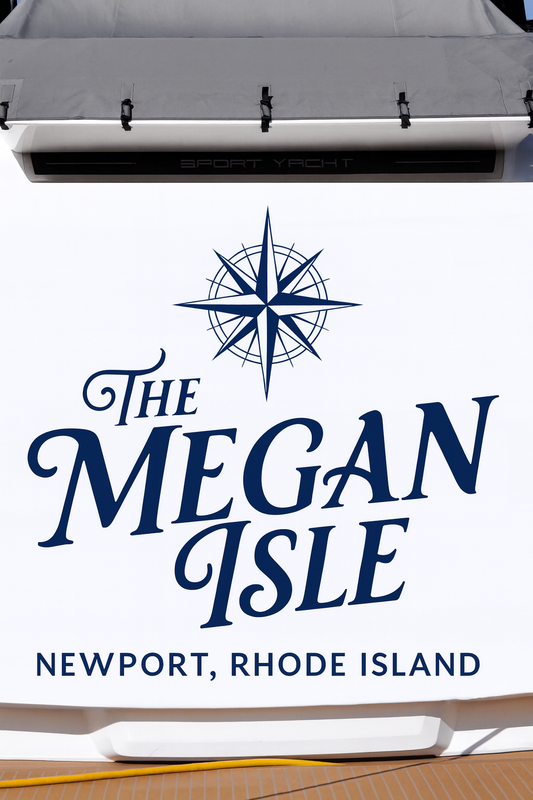 Custom Boat Stern Decal Sticker Sign | Boat Stern Name & Hailing City (Port) Sign
