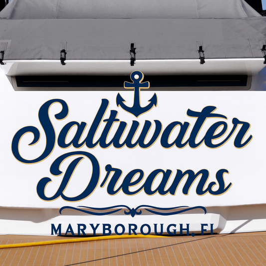 Custom Boat Stern Decal Sticker Sign | Boat Stern Name & Hailing City (Port) Sign