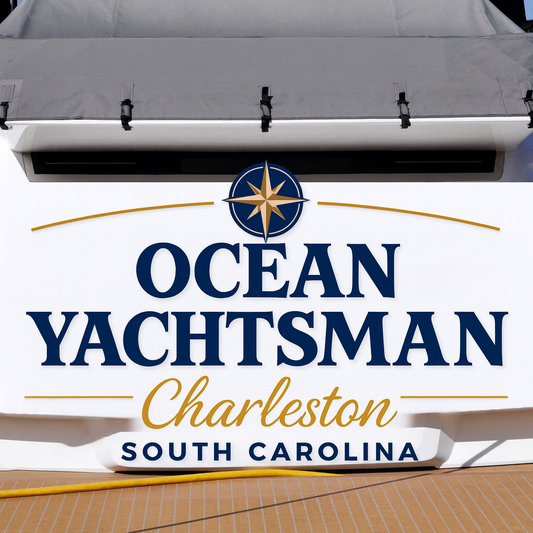 Custom Boat Stern Decal Sticker Sign | Boat Stern Name & Hailing City (Port) Sign