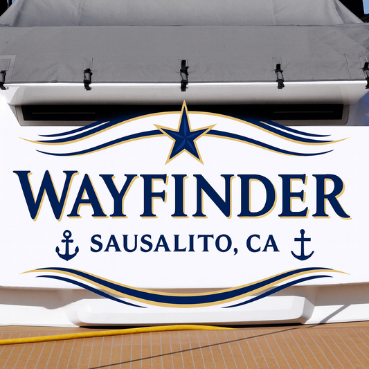 Custom Boat Stern Decal Sticker Sign | Boat Stern Name & Hailing City (Port) Sign