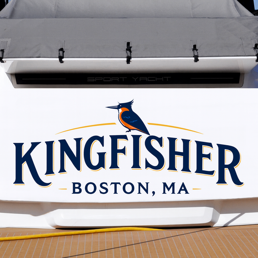 Custom Boat Stern Decal Sticker Sign | Boat Stern Name & Hailing City (Port) Sign