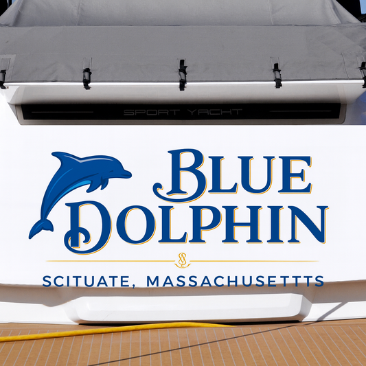 Custom Boat Stern Decal Sticker Sign | Boat Stern Name & Hailing City (Port) Sign