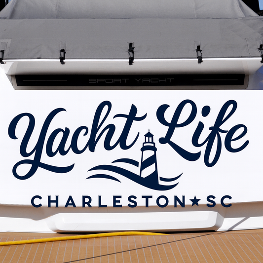 Custom Boat Stern Decal Sticker Sign | Boat Stern Name & Hailing City (Port) Sign