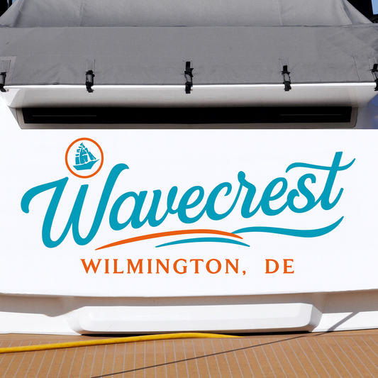 Custom Boat Stern Decal Sticker Sign | Boat Stern Name & Hailing City (Port) Sign
