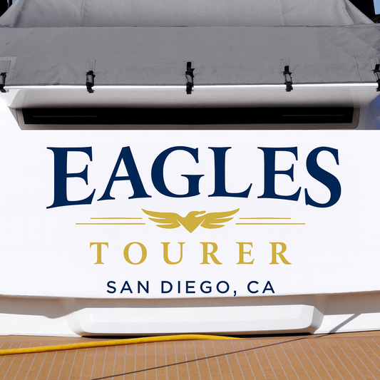 Custom Boat Stern Decal Sticker Sign | Boat Stern Name & Hailing City (Port) Sign