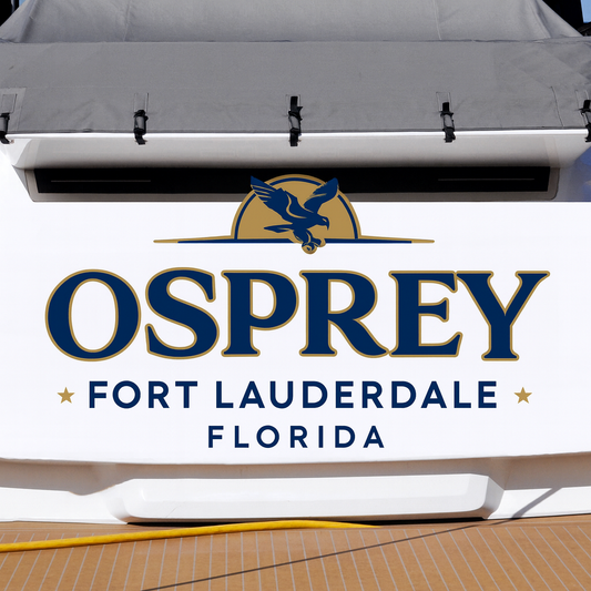 Custom Boat Stern Decal Sticker Sign | Boat Stern Name & Hailing City (Port) Sign