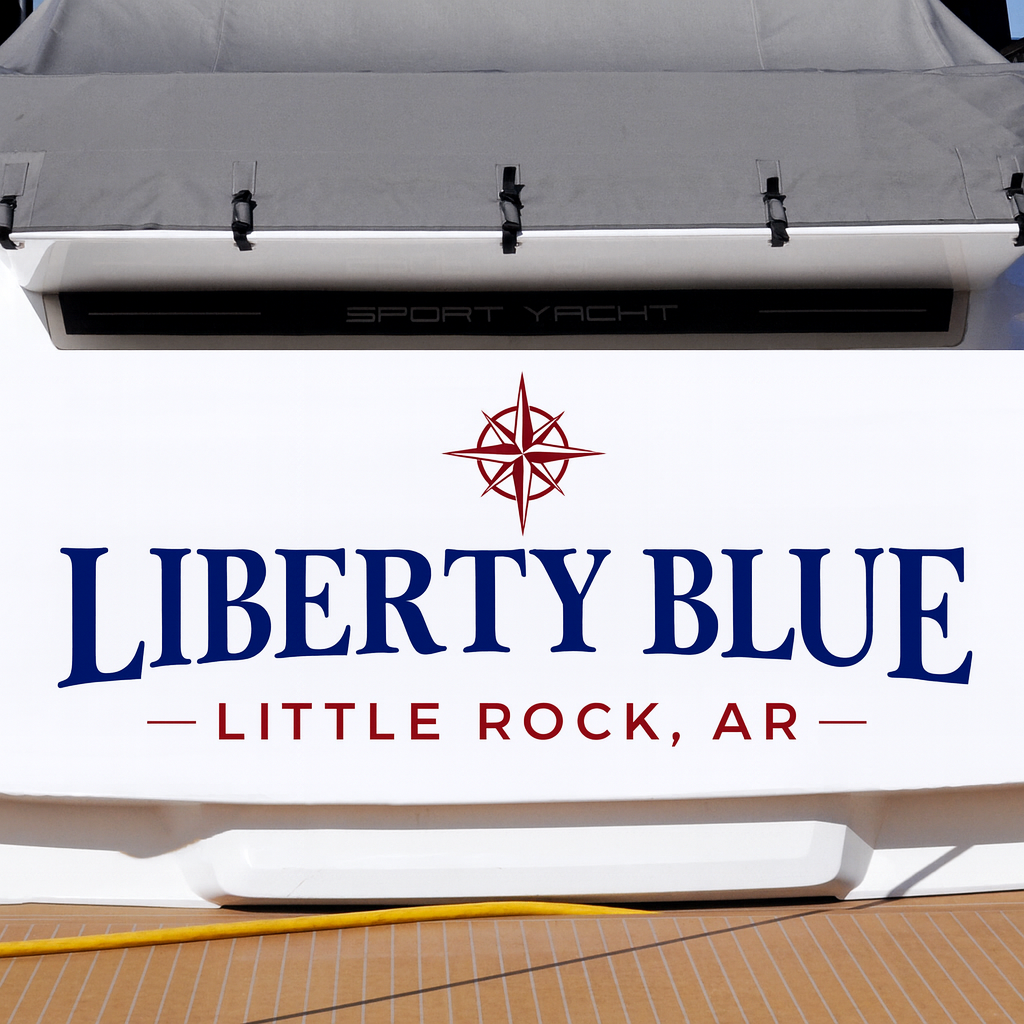 Custom Boat Stern Decal Sticker Sign | Boat Stern Name & Hailing City (Port) Sign