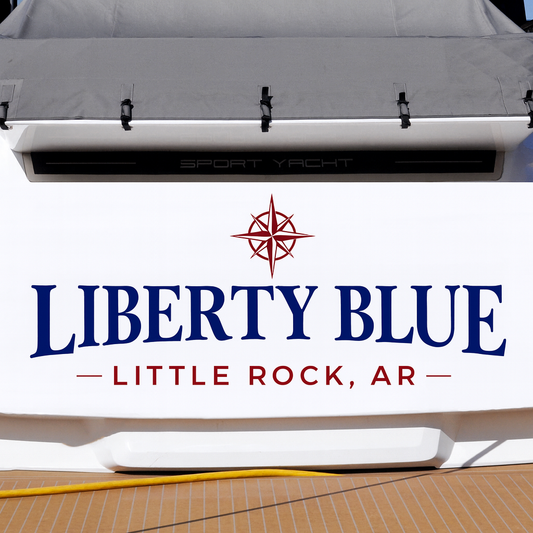 Custom Boat Stern Decal Sticker Sign | Boat Stern Name & Hailing City (Port) Sign