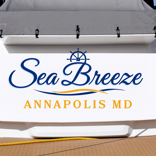 Custom Boat Stern Decal Sticker Sign | Boat Stern Name & Hailing City (Port) Sign