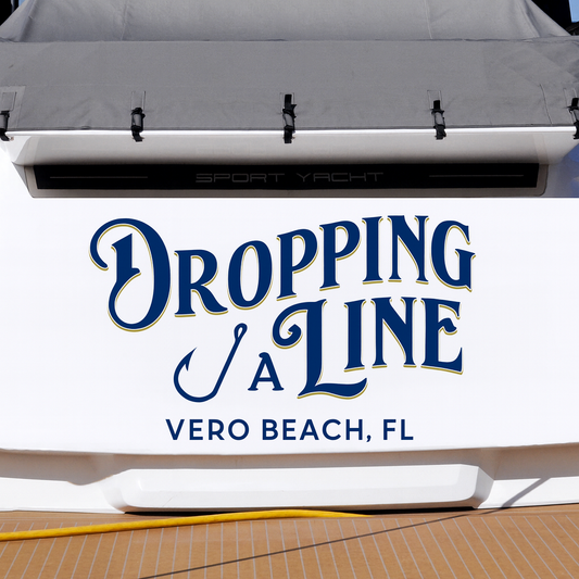 Custom Boat Stern Decal Sticker Sign | Boat Stern Name & Hailing City (Port) Sign