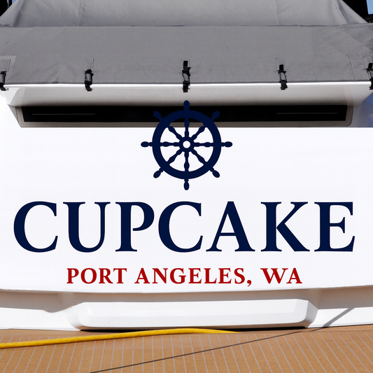 Custom Boat Stern Decal Sticker Sign | Boat Stern Name & Hailing City (Port) Sign