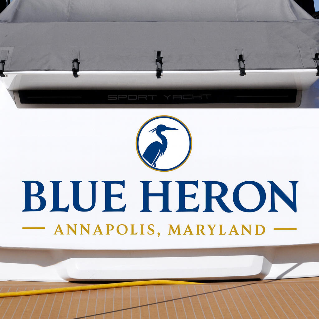Custom Boat Stern Decal Sticker Sign | Boat Stern Name & Hailing City (Port) Sign