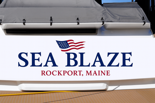 Custom Boat Stern Decal Sticker Sign | Boat Stern Name & Hailing City (Port) Sign