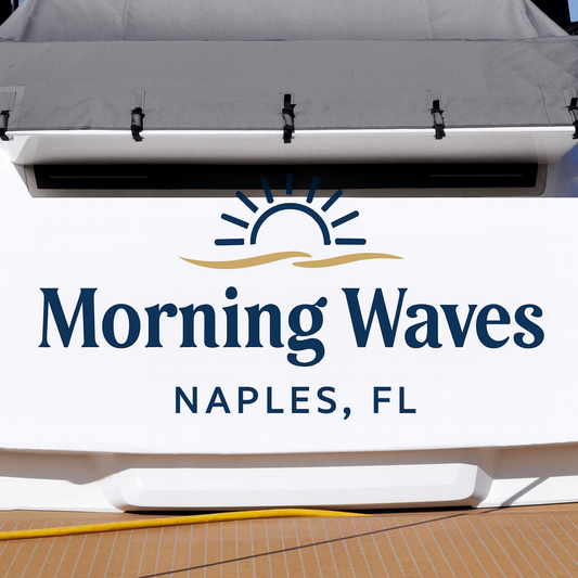Custom Boat Stern Decal Sticker Sign | Boat Stern Name & Hailing City (Port) Sign