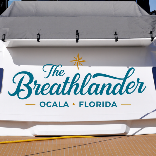 Custom Boat Stern Decal Sticker Sign | Boat Stern Name & Hailing City (Port) Sign