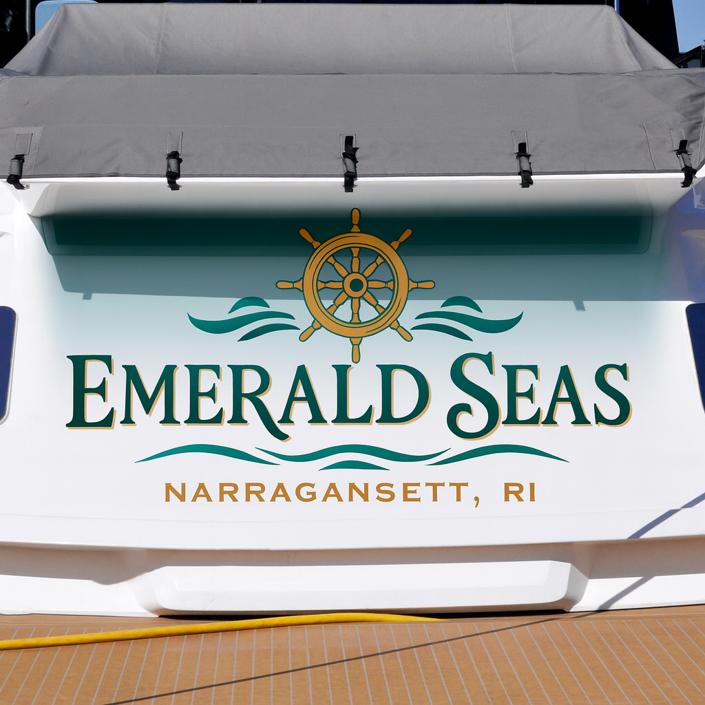 Custom Boat Stern Decal Sticker Sign | Boat Stern Name & Hailing City (Port) Sign