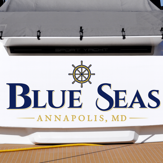 Custom Boat Stern Decal Sticker Sign | Boat Stern Name & Hailing City (Port) Sign