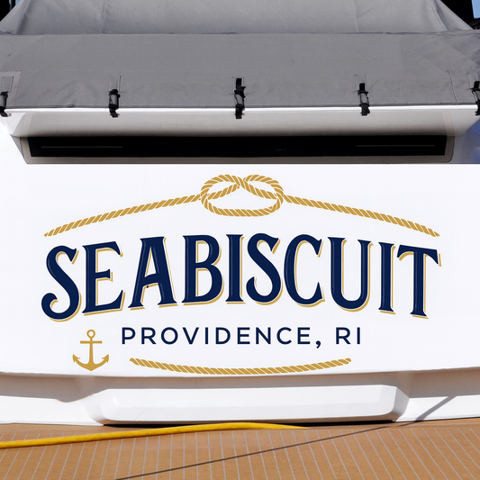 Custom Boat Stern Decal Sticker Sign | Boat Stern Name & Hailing City (Port) Sign