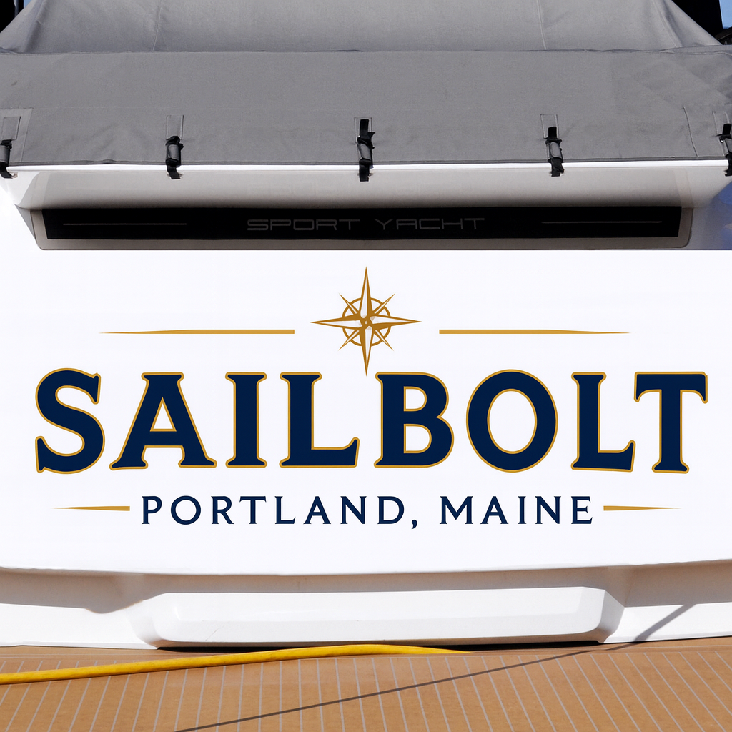 Custom Boat Stern Decal Sticker Sign | Boat Stern Name & Hailing City (Port) Sign