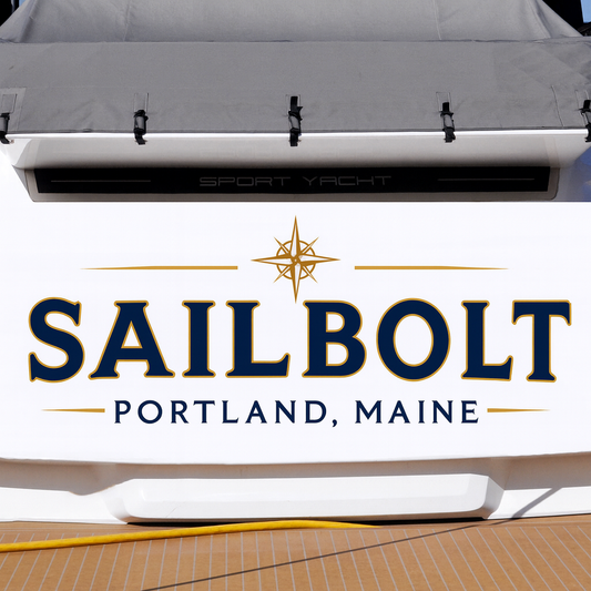Custom Boat Stern Decal Sticker Sign | Boat Stern Name & Hailing City (Port) Sign
