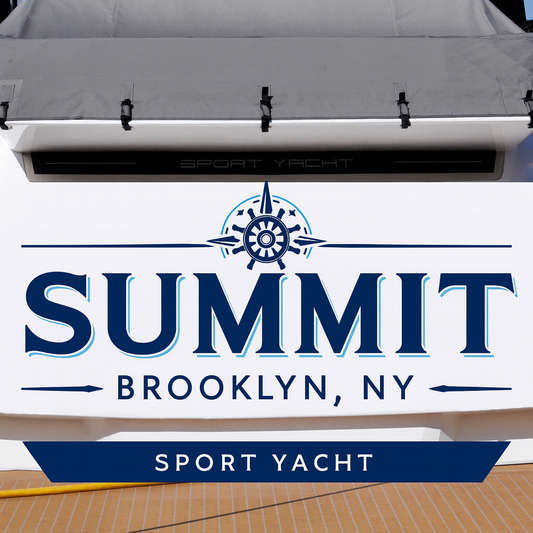 Custom Boat Stern Decal Sticker Sign | Boat Stern Name & Hailing City (Port) Sign