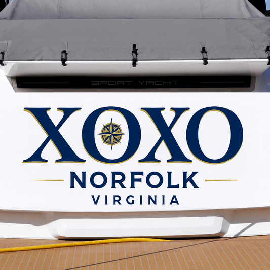 Custom Boat Stern Decal Sticker Sign | Boat Stern Name & Hailing City (Port) Sign