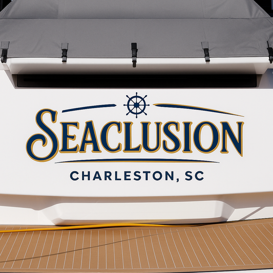 Custom Boat Stern Decal Sticker Sign | Boat Stern Name & Hailing City (Port) Sign