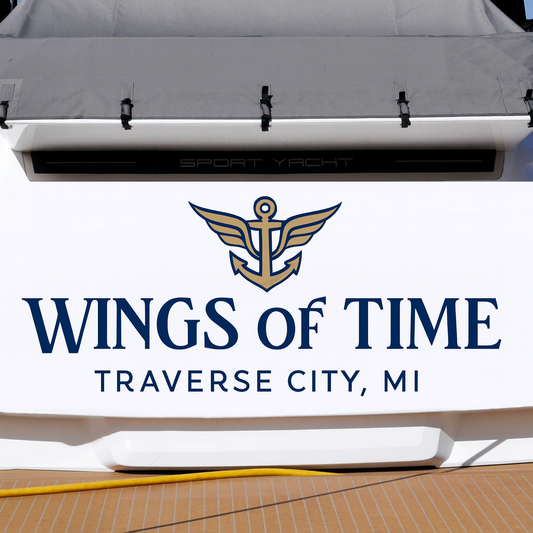 Custom Boat Stern Decal Sticker Sign | Boat Stern Name & Hailing City (Port) Sign