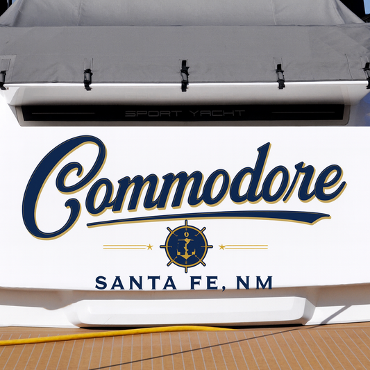 Custom Boat Stern Decal Sticker Sign | Boat Stern Name & Hailing City (Port) Sign