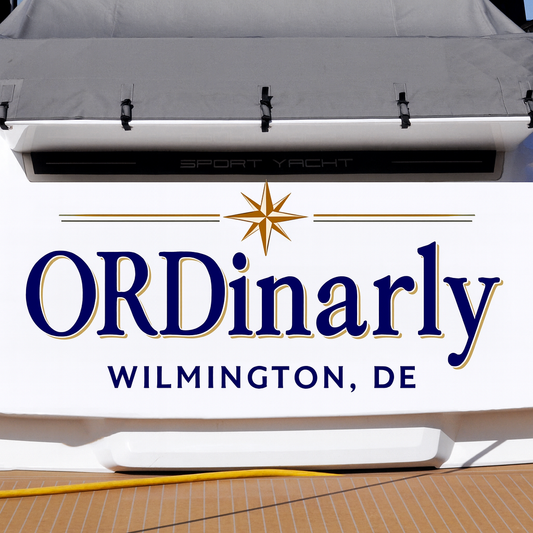 Custom Boat Stern Decal Sticker Sign | Boat Stern Name & Hailing City (Port) Sign