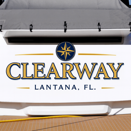 Custom Boat Stern Decal Sticker Sign | Boat Stern Name & Hailing City (Port) Sign