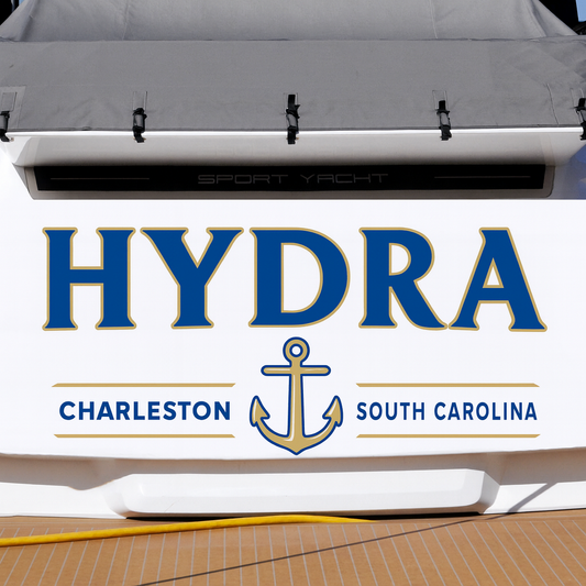 Custom Boat Stern Decal Sticker Sign | Boat Stern Name & Hailing City (Port) Sign