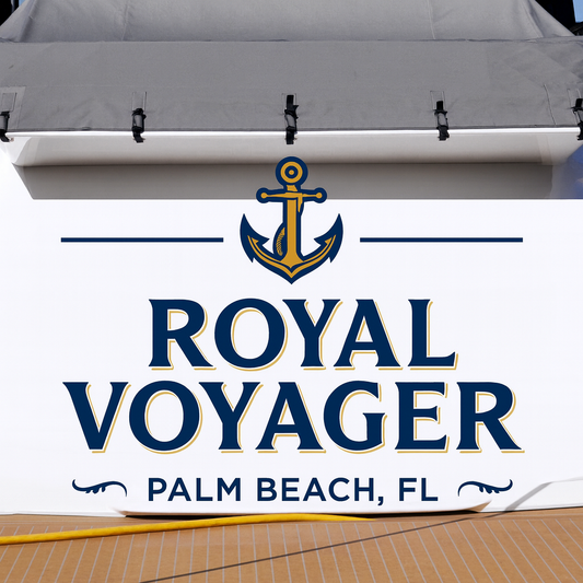 Custom Boat Stern Decal Sticker Sign | Boat Stern Name & Hailing City (Port) Sign